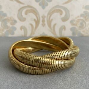 Vintage Triple Twist Snake Coil Stretchy Bracelet 1970’s